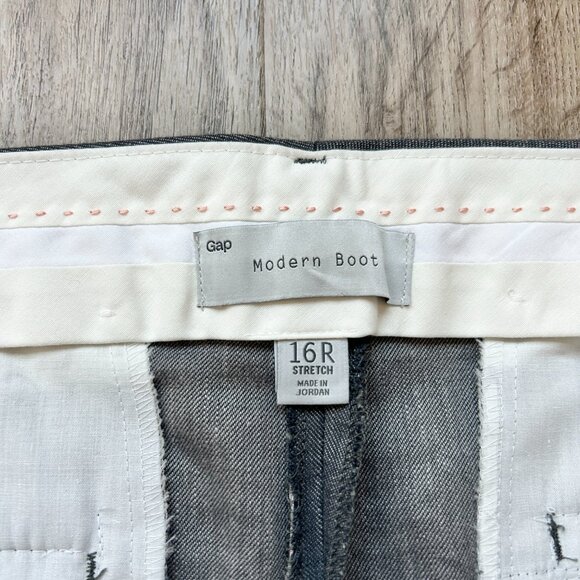 Gap Women's Modern Boot Linen Work Pants in Charcoal Gray Size 16R NWT - Picture 8 of 12